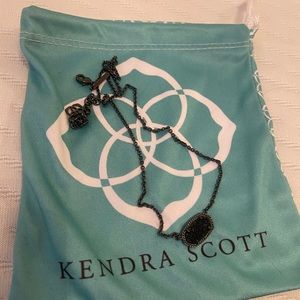 Elisa Necklace - Kendra Scott - Gunmetal Drusy